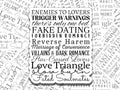Romantic Book Tropes Vinyl Sticker for eReader & Kindle