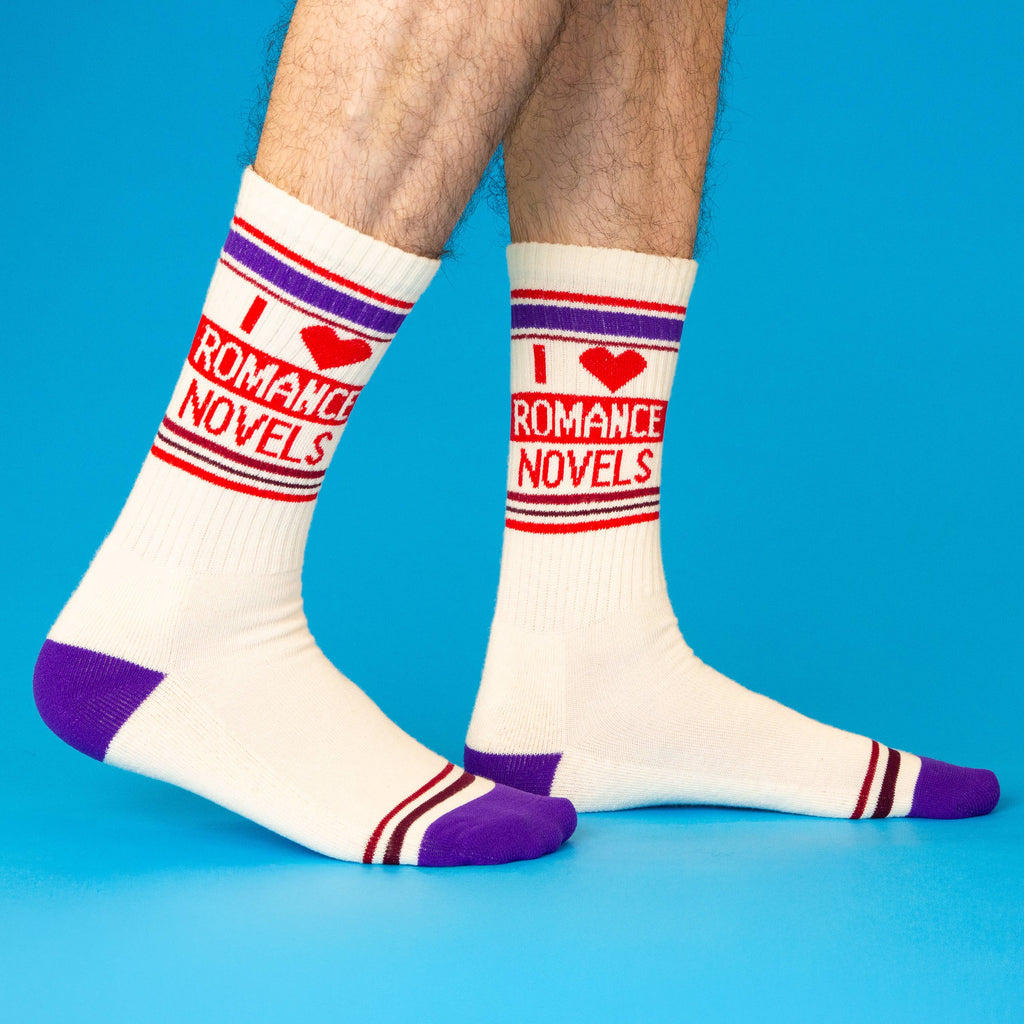 I ❤️ Romance Novels Gym Crew Socks