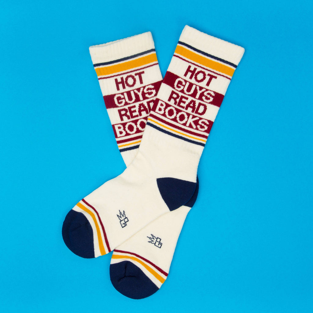 Hot Guys Read Books Gym Crew Socks