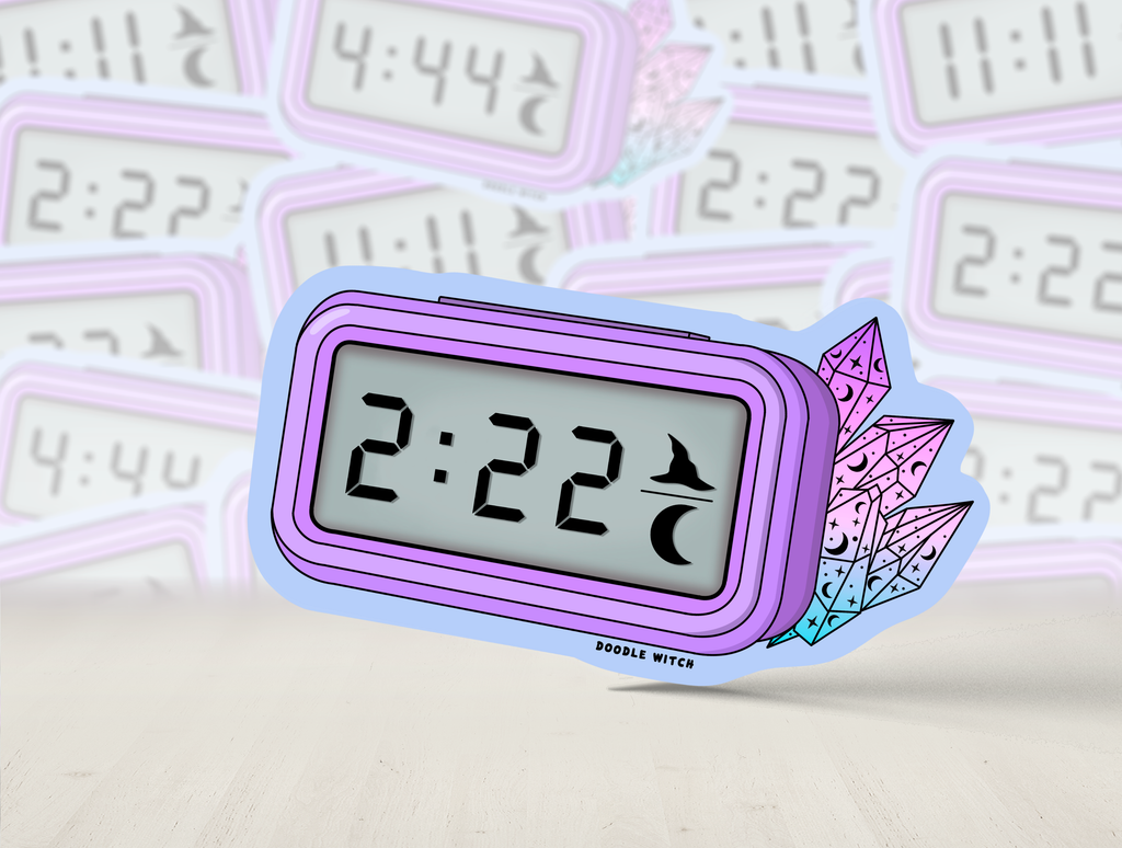 Angel Number Alarm Clock Spiritual Witch Stickers