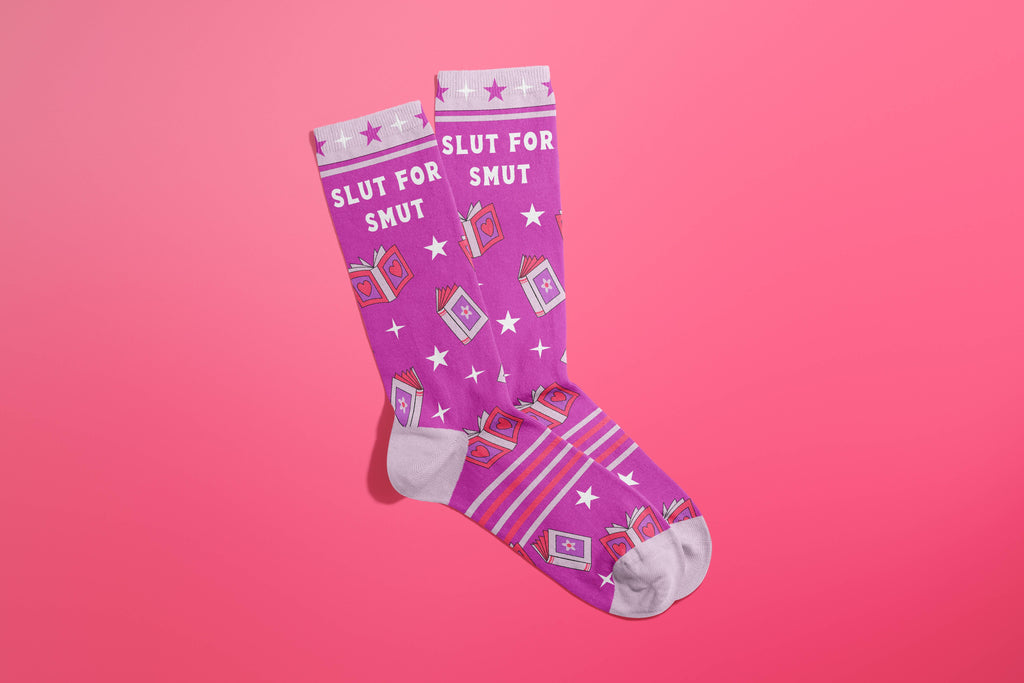 Slut For Smut Socks (books, bookish, gifts)