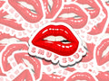 Smut Slut Red Lip Waterproof Sticker