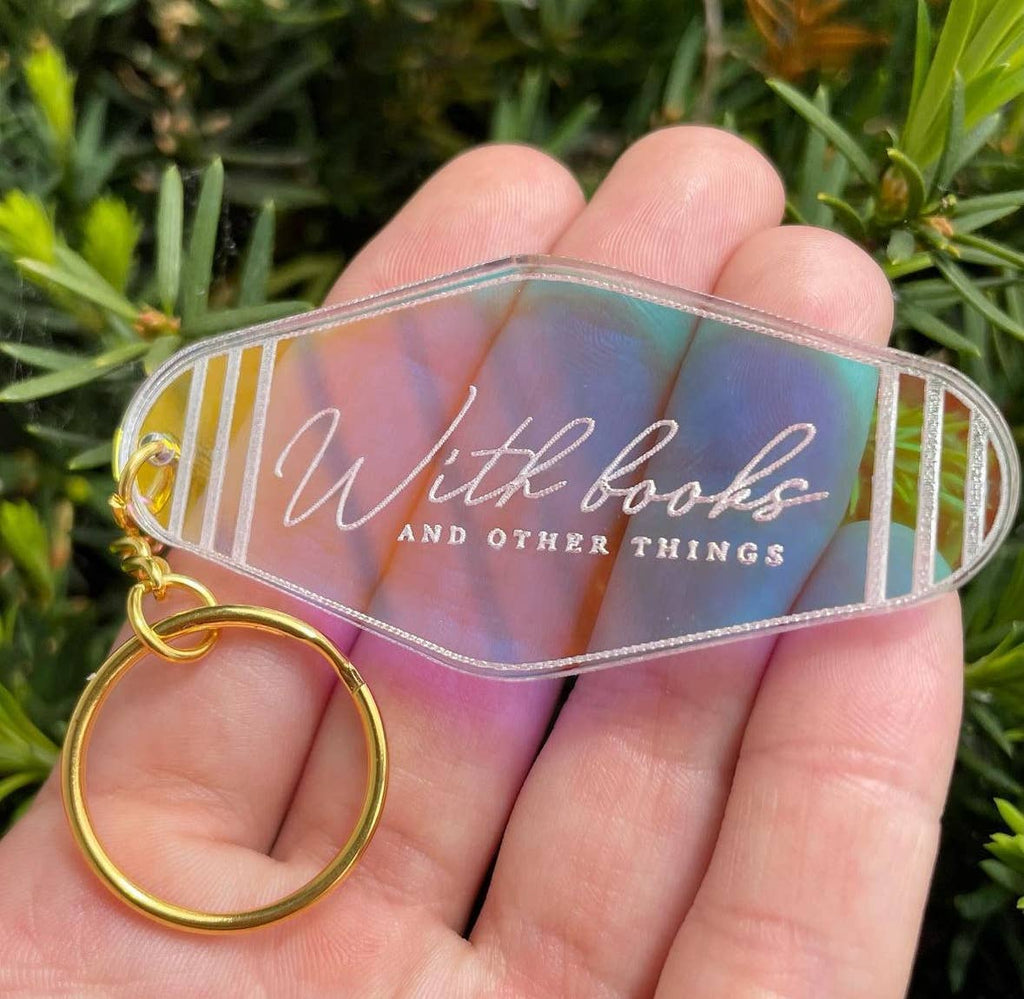 Custom Business Logo/Phrase Iridescent Keychains