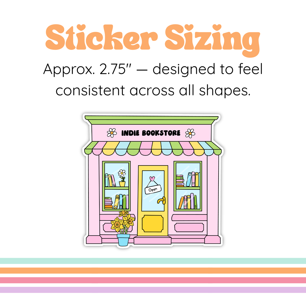 Indie Bookstore Sticker | Spring Reader