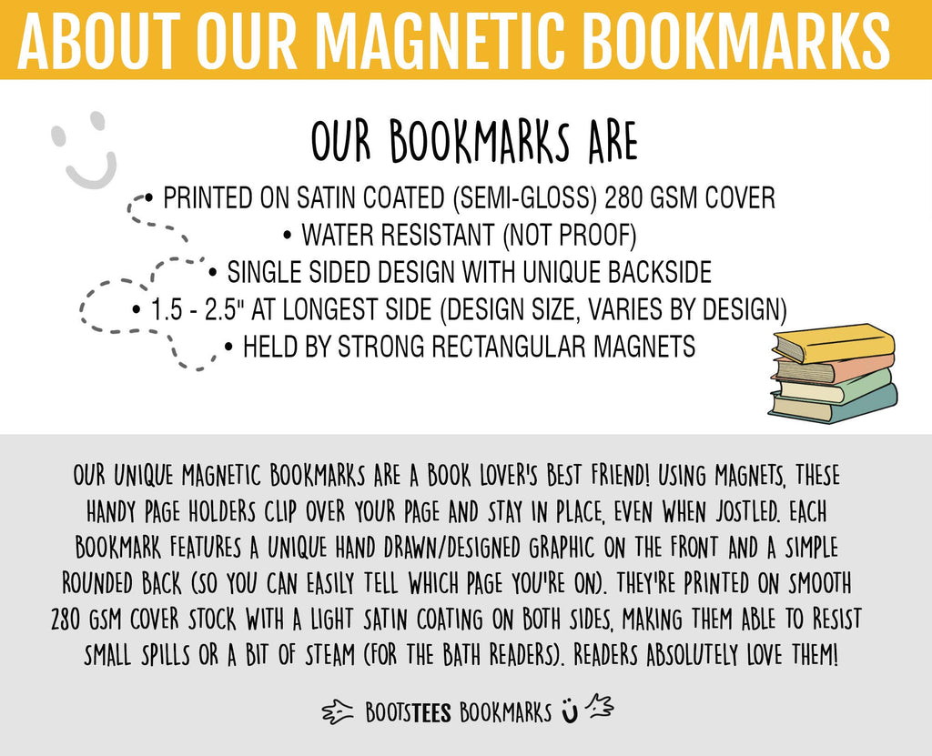 Badass Unicorn Magnetic Bookmark, Bookish Gift Page Marker