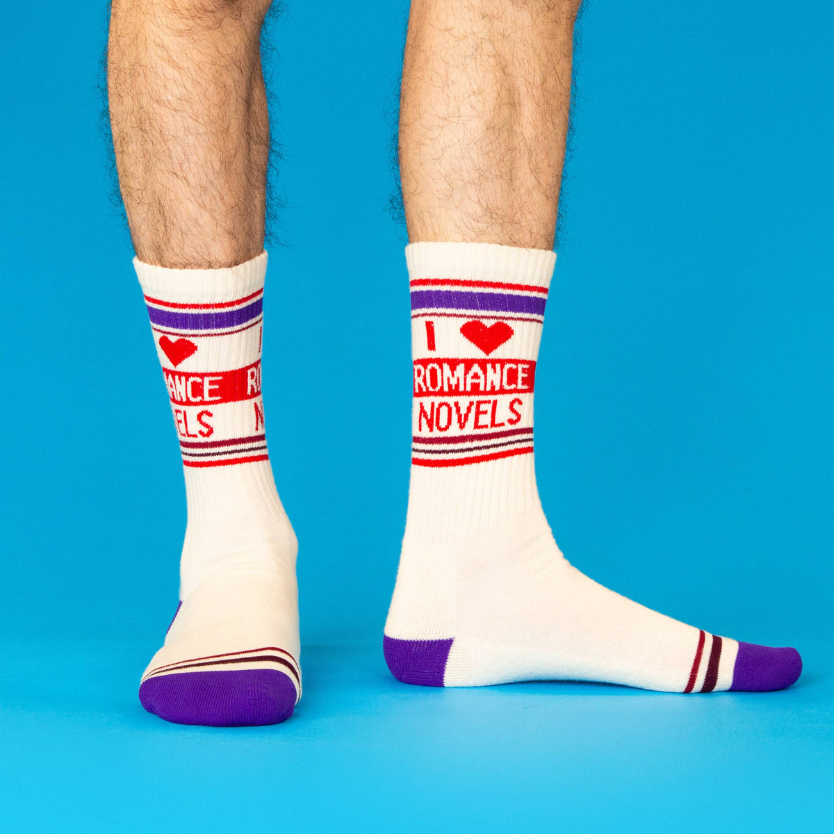 I ❤️ Romance Novels Gym Crew Socks