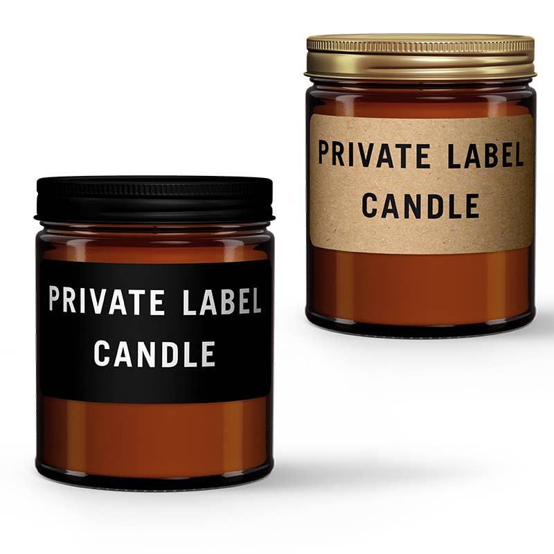 Custom Candle I White Label Candle I Amber Jar Candle