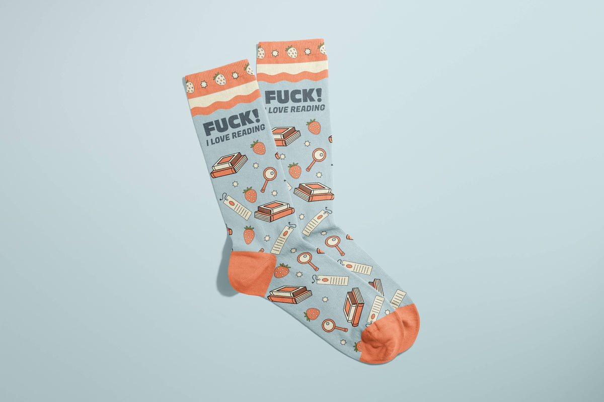 Fuck! I Love Reading Socks (books, bookish, gifts)