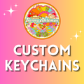 Custom Business Logo/Phrase Iridescent Keychains