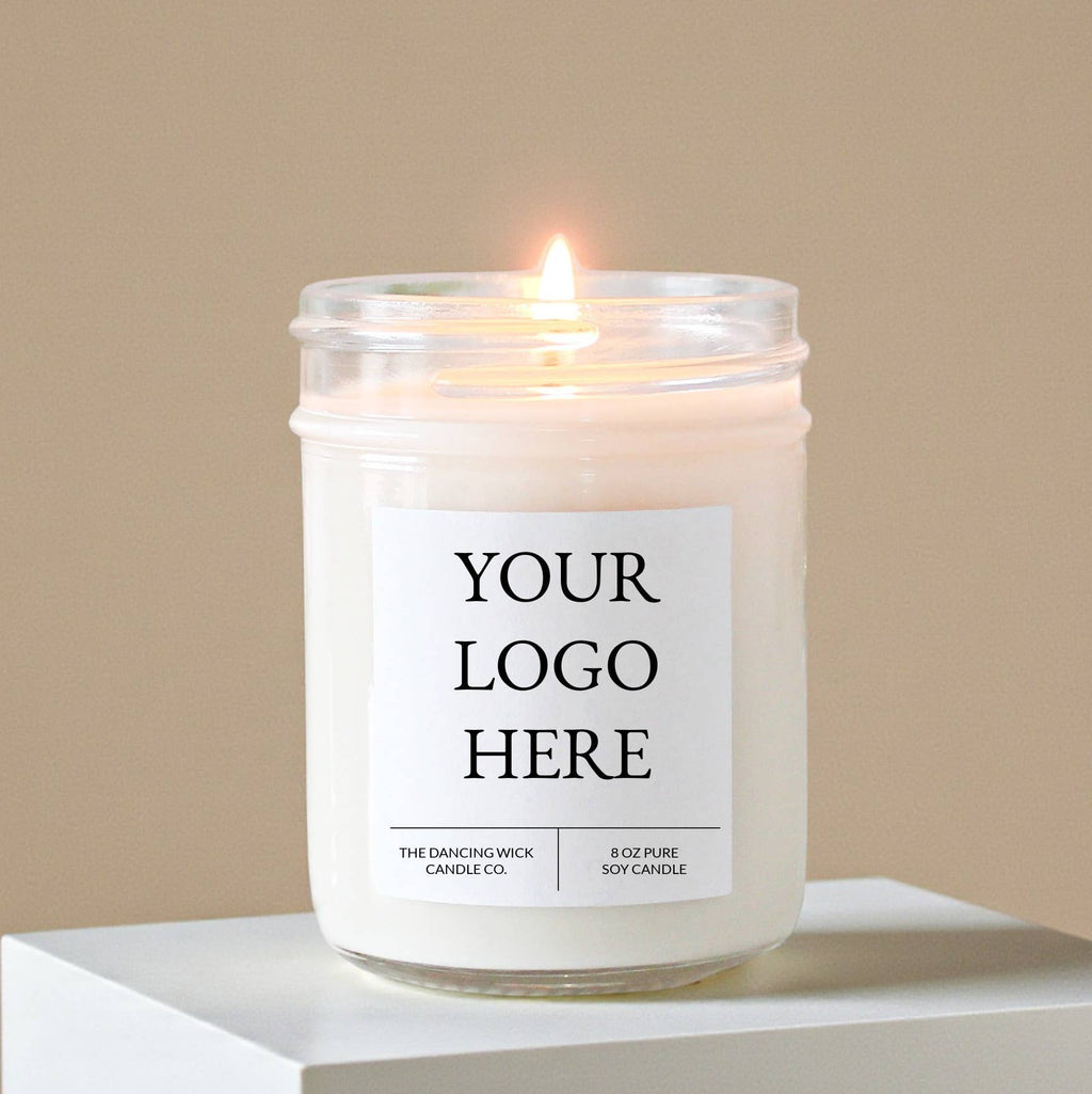 Custom Logo Glass Candle | 4 oz, 8 oz, 16 oz
