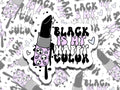 Black is My Happy Color Goth Lipstick Vinyl Sticker