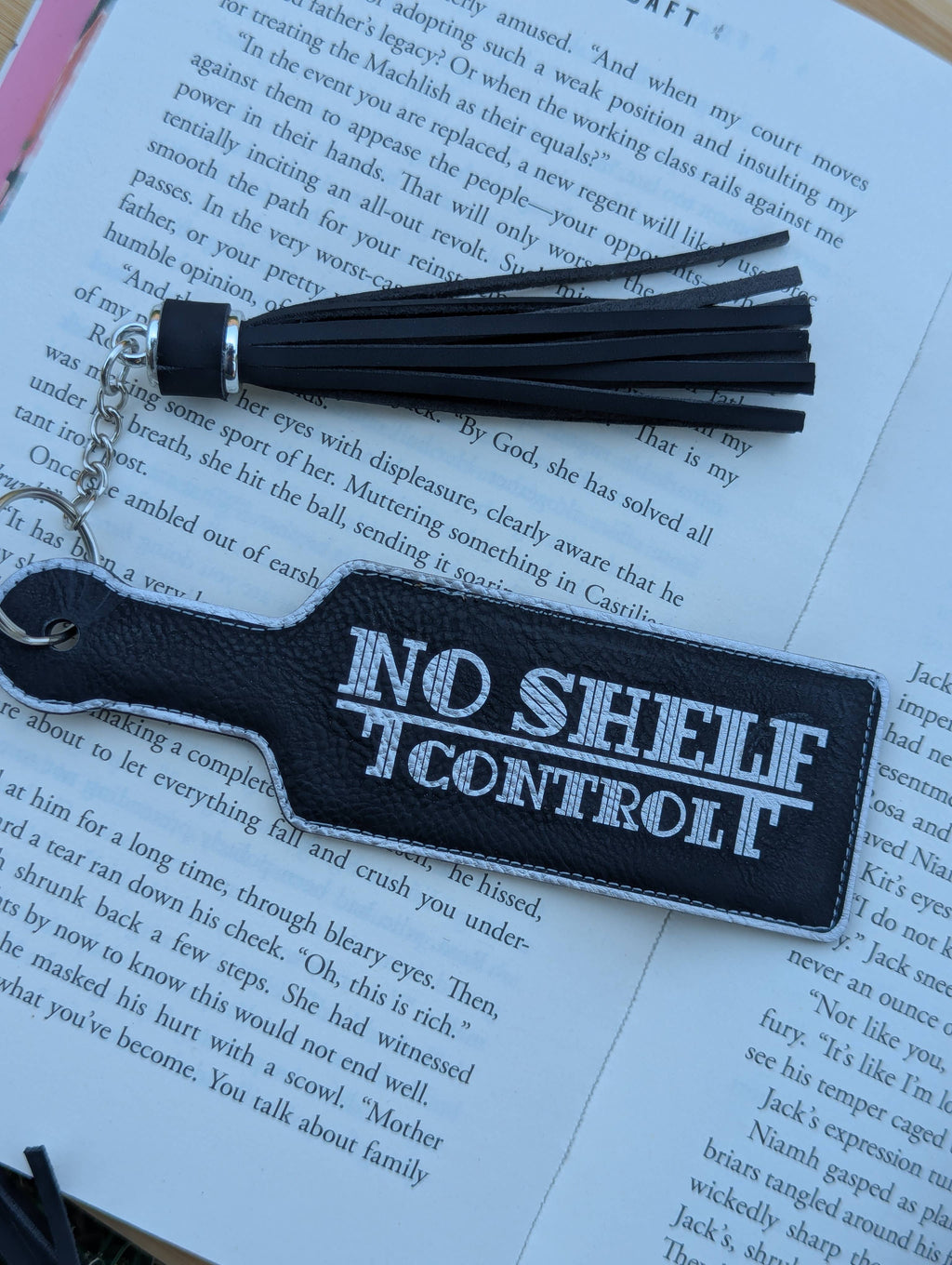 Bookish Book Brat Paddle Faux Leather Bookmark & Keychain